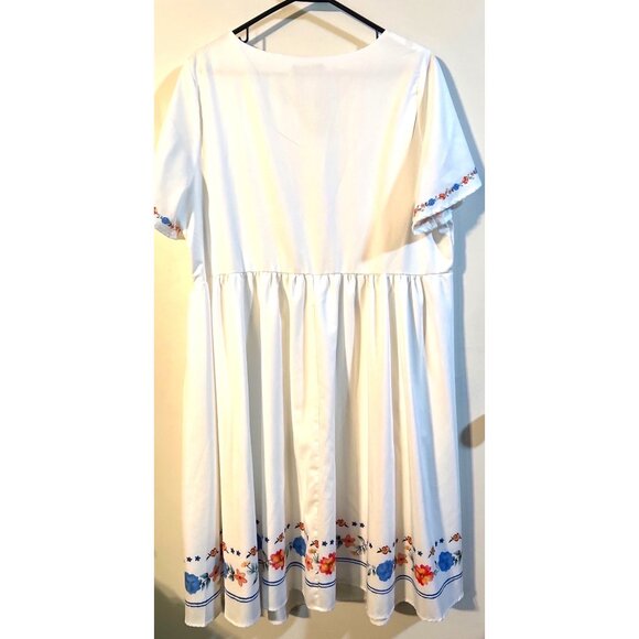 BloomChic Women's Floral Dress 14-16 White & Multicolor - Picture 2 of 4